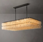 Chiara Clear Glass Rectangular Chandelier 54"
