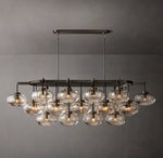 Cabrette Clear Glass Linear Chandelier 72"