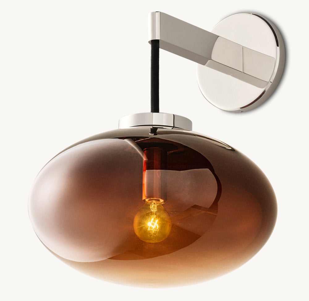 Cabrette Smoke Glass Sconce