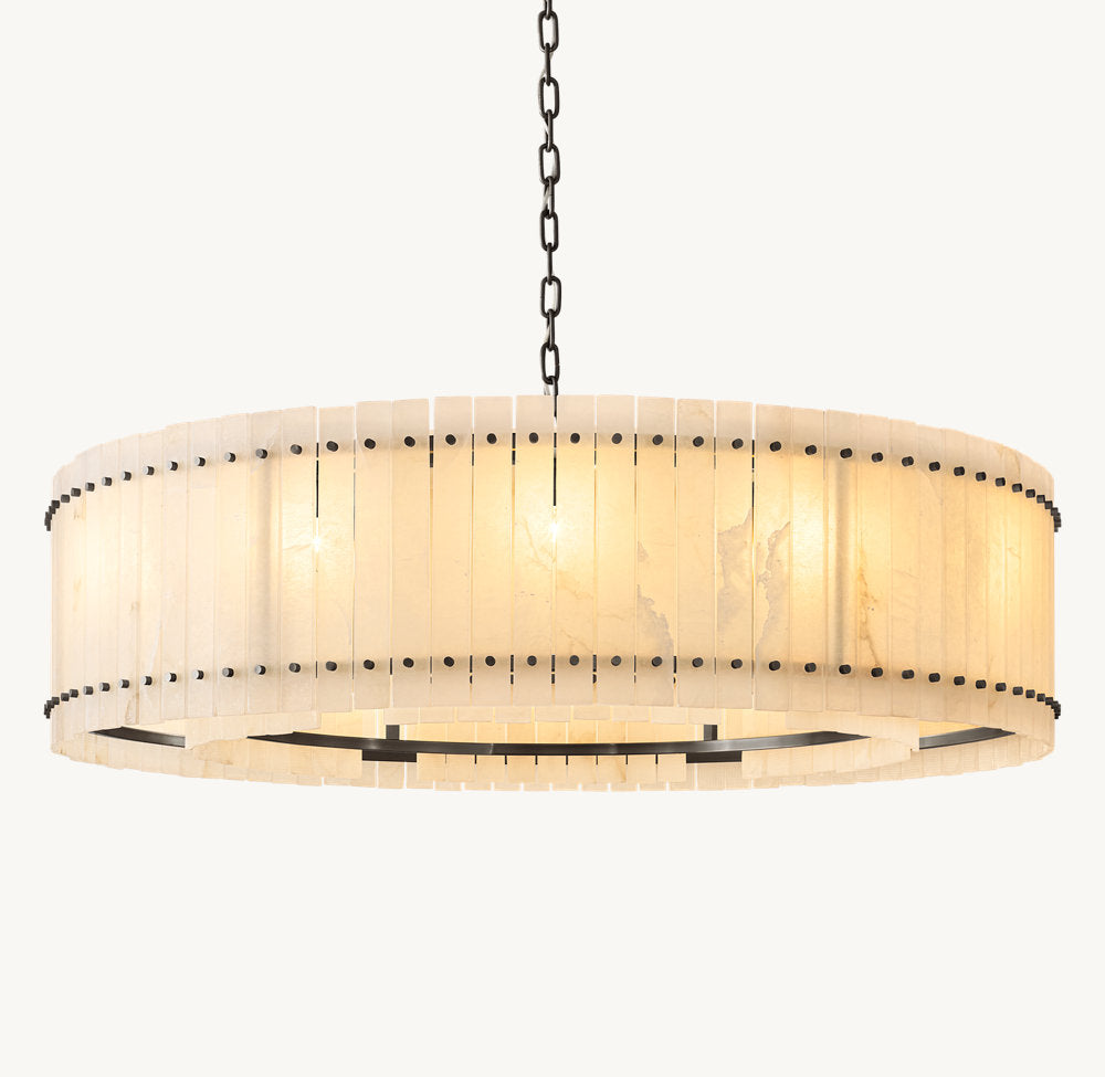 San Marco Alabaster Round Chandelier 60"