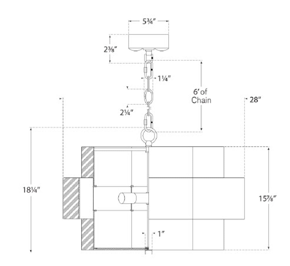 Country Industrial Large Pendant