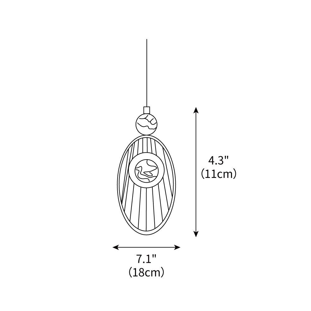 Acrylic Necklace Pendant Light 7.1"