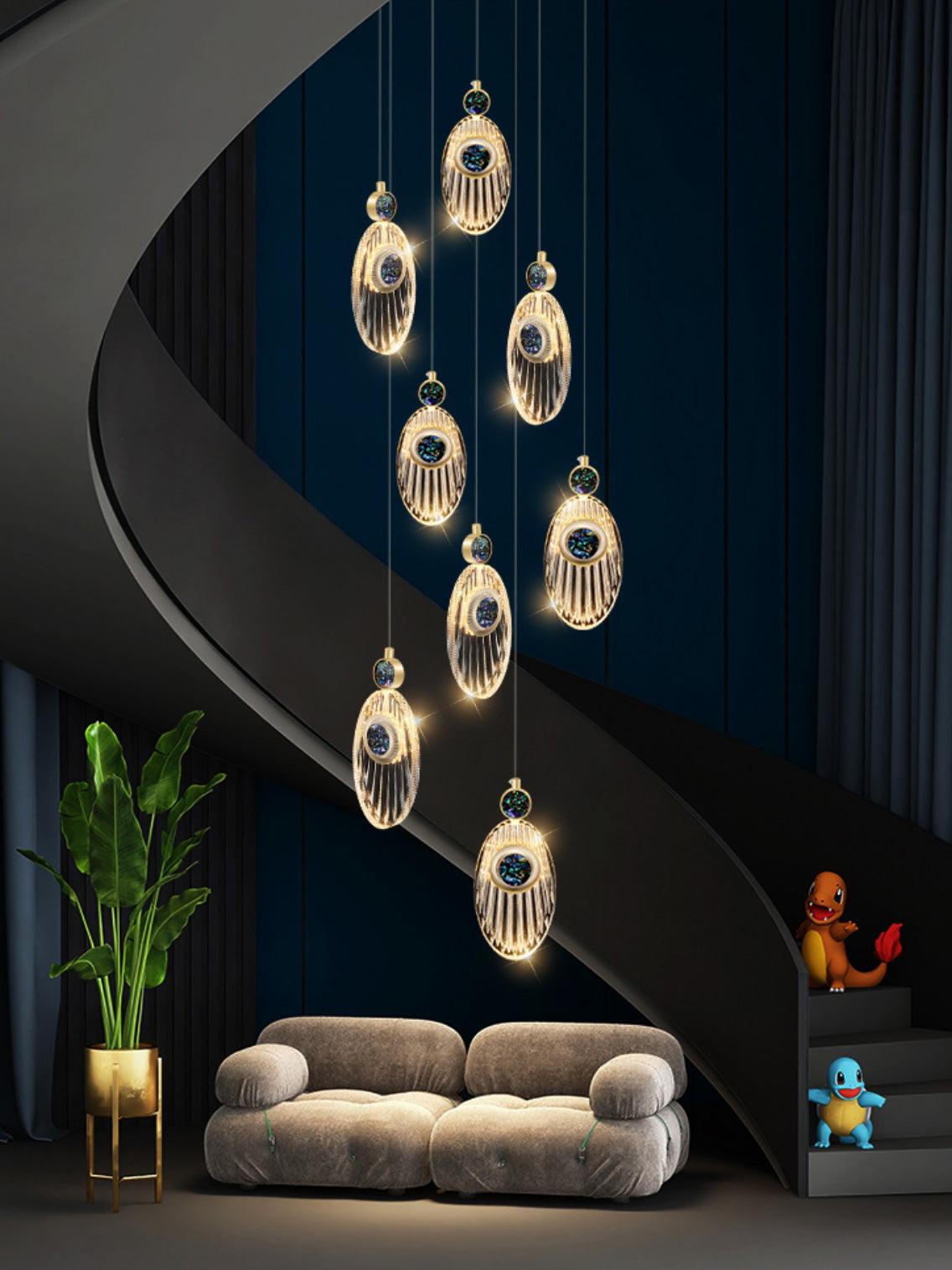 Acrylic Necklace Pendant Light 7.1"