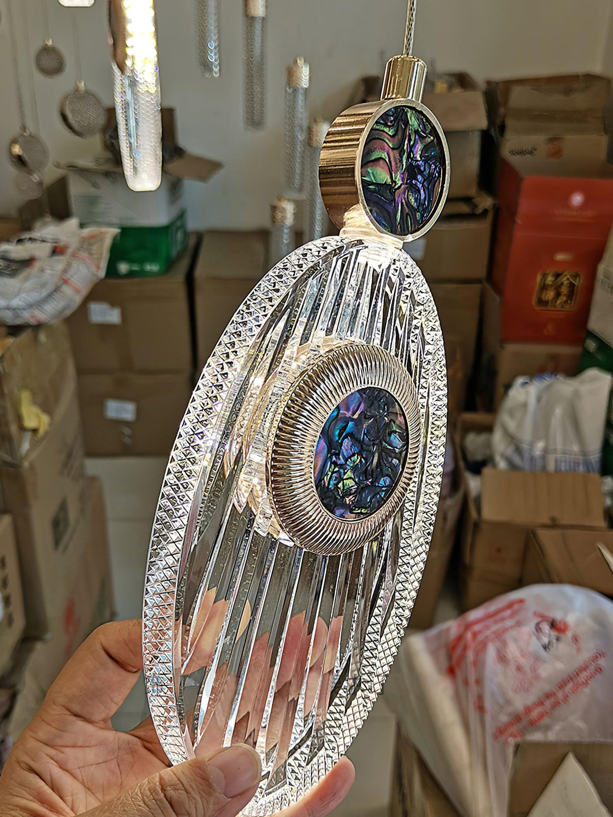 Acrylic Necklace Pendant Light 7.1"