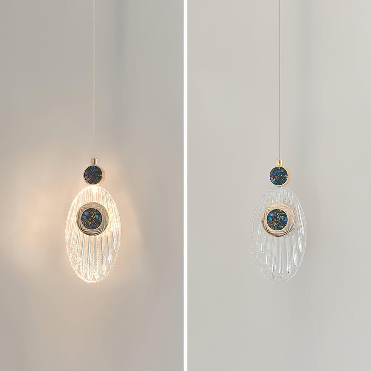 Acrylic Necklace Pendant Light 7.1"