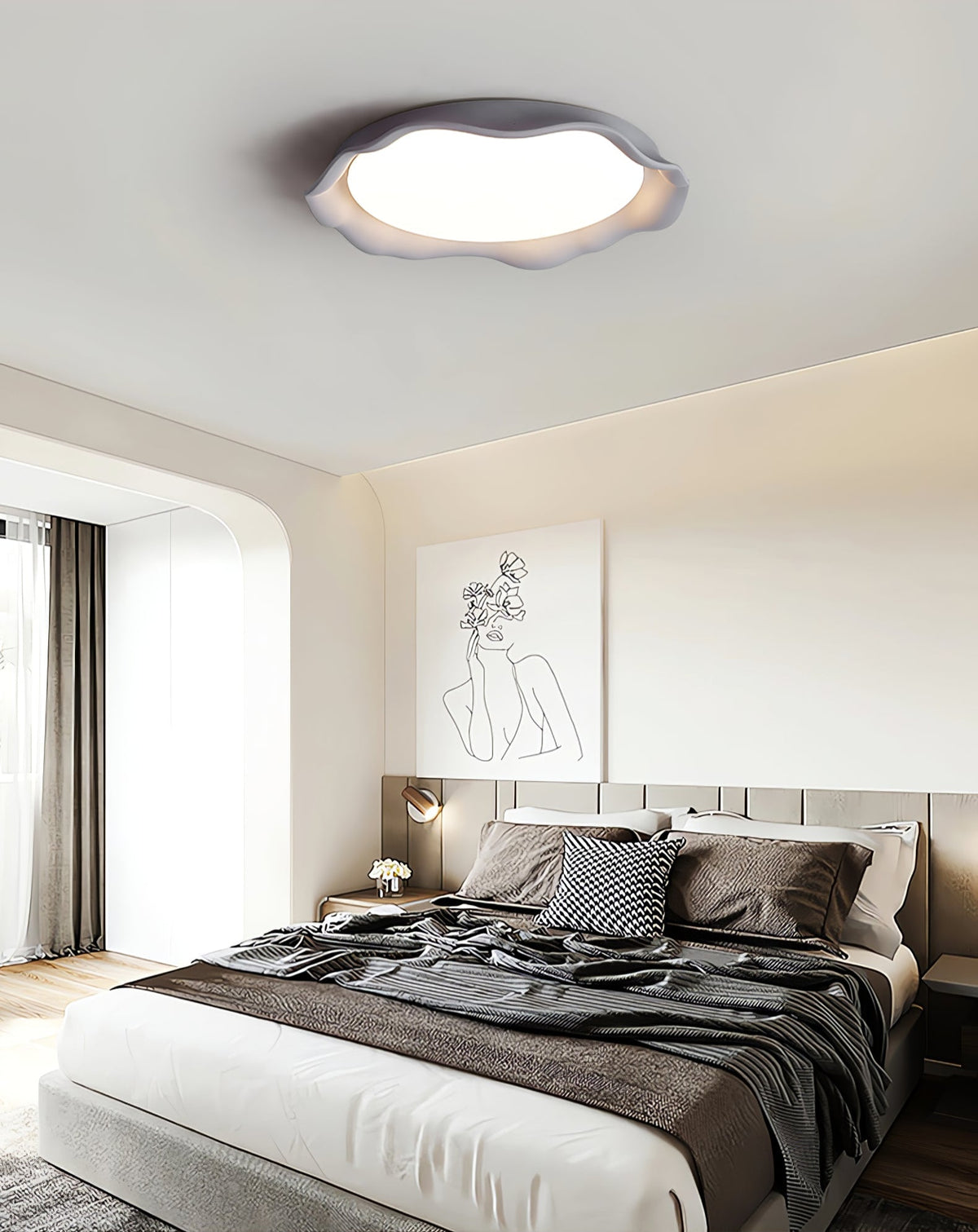 Aera Microcement Ceiling Light