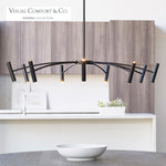 Aerial Chandelier, LED, Matte Black, 50"W (700ARL55B-LED930 70P9D5M)