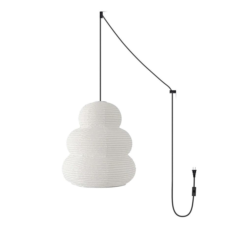 Akari Gourd Pendant Swag Light 15.7"