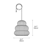 Akari Gourd Pendant Swag Light 15.7"