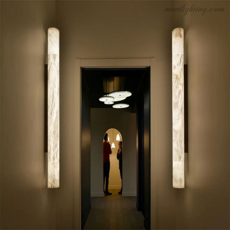 Alabaster Pillar Sconce
