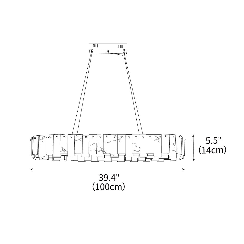Alabaster Round Chandelier