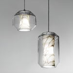 Alabaster Glass Cylinder Pendant Light