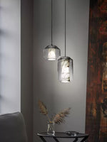 Alabaster Glass Cylinder Pendant Light
