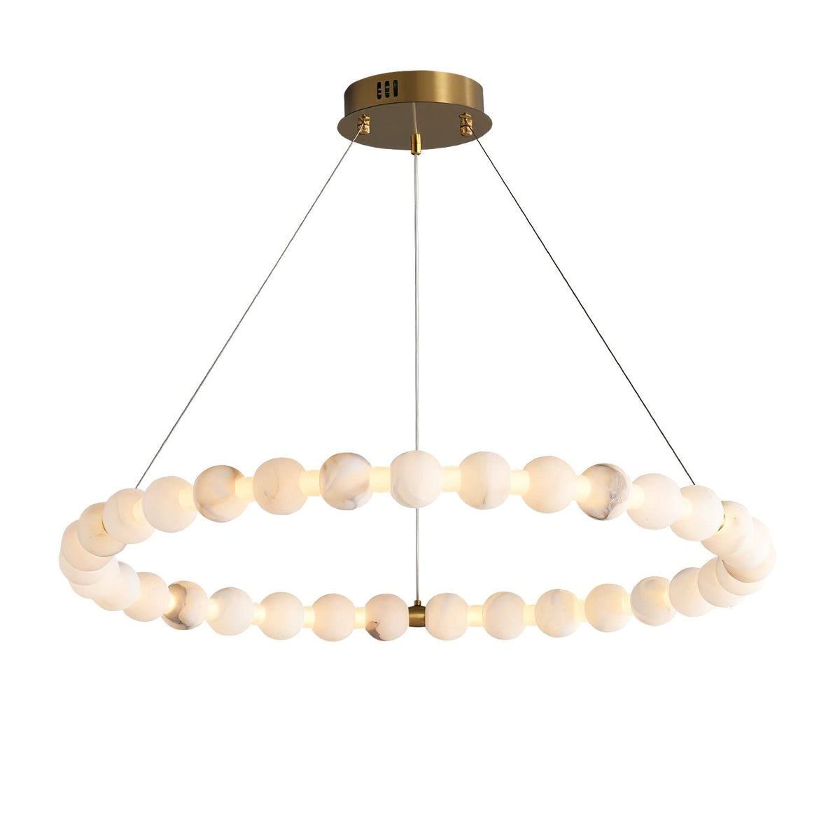 Alabaster Orb Ring Chandelier