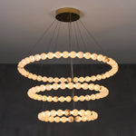 Alabaster Orb Ring Chandelier