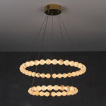 Alabaster Orb Ring Chandelier