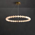 Alabaster Orb Ring Chandelier