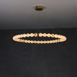 Alabaster Orb Ring Chandelier