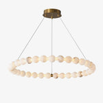Alabaster Orb Ring Chandelier