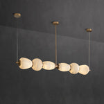 Alabaster Pebble Linear Chandelier