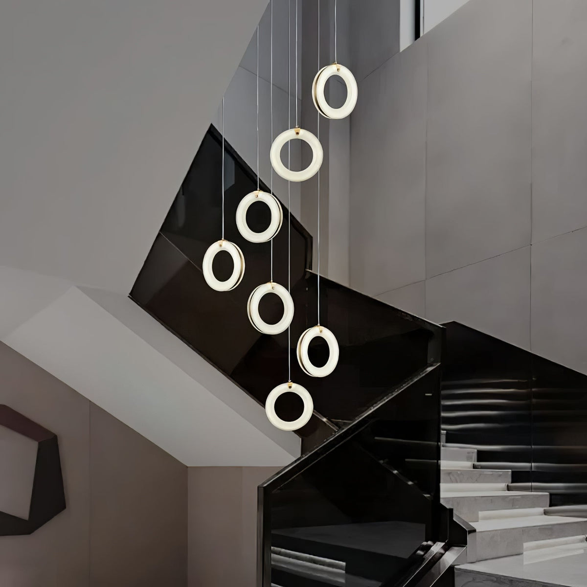 Alabaster Ring Pendant Light