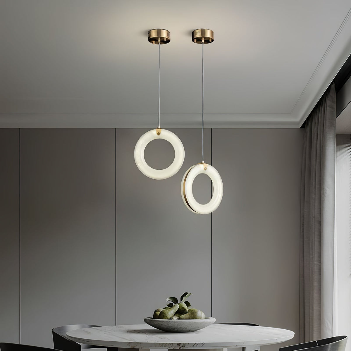 Alabaster Ring Pendant Light