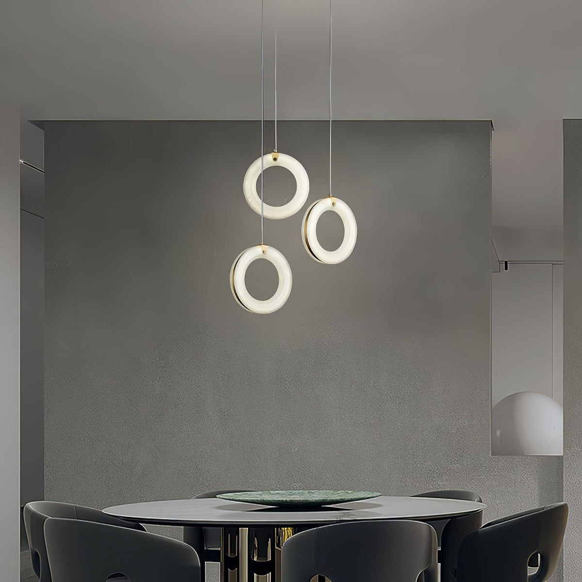 Alabaster Ring Pendant Light