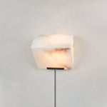 Alabaster Staircase Plug-in Wall Lamp