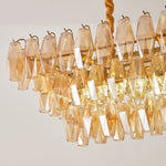 Amber Prism Glass Chandelier