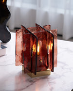Amber Building Block Table Lamp