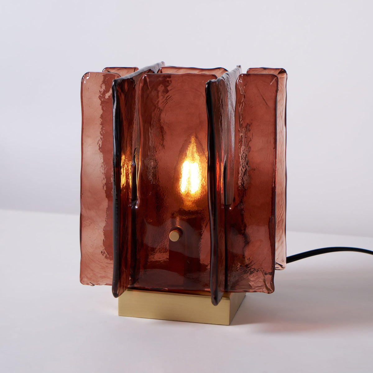 Amber Building Block Table Lamp
