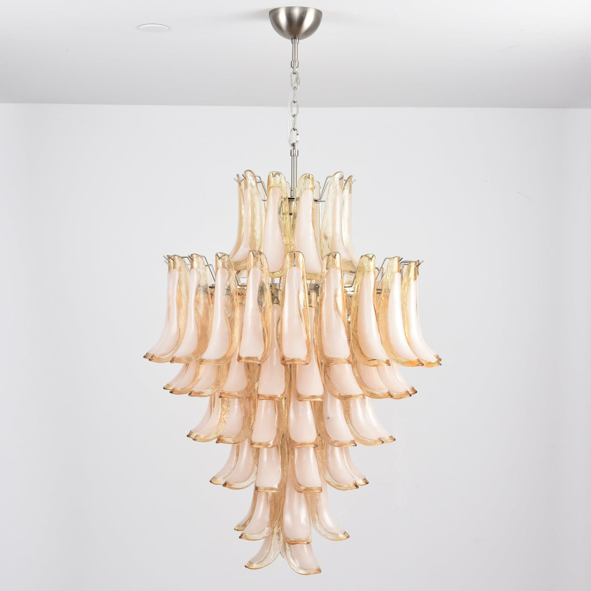 Amber Cloud Murano Glass Petals Chandelier