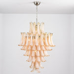 Amber Cloud Murano Glass Petals Chandelier