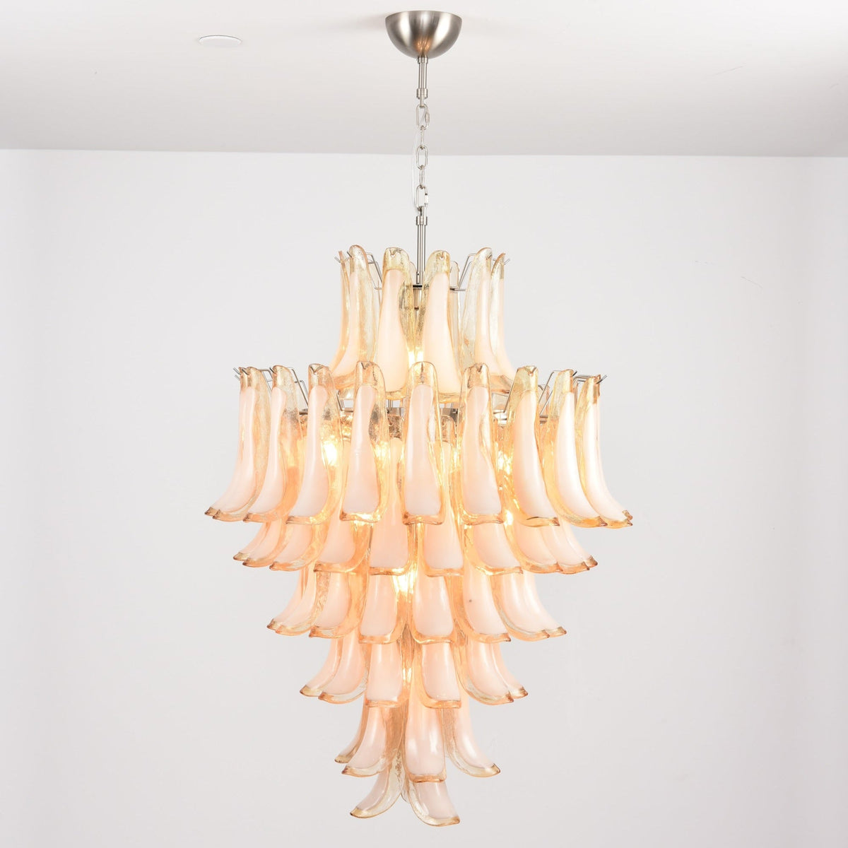 Amber Cloud Murano Glass Petals Chandelier
