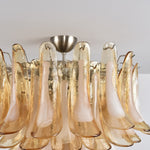 Amber Petal Glass Ceiling Lamp