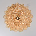 Amber Petal Glass Ceiling Lamp