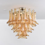 Amber Petal Glass Ceiling Lamp