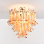 Amber Petal Glass Ceiling Lamp