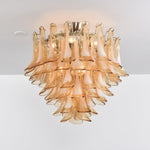 Amber Petal Glass Ceiling Lamp