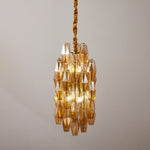 Amber Prism Long Chandelier