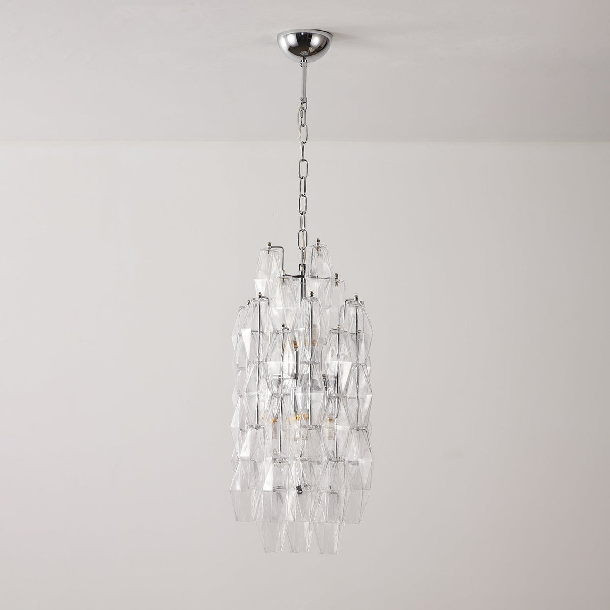 Amber Prism Long Chandelier