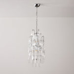 Amber Prism Long Chandelier