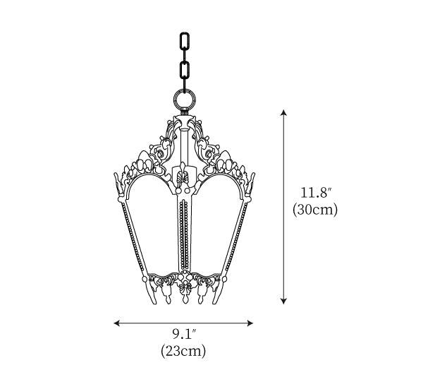 Antique Empire Pendant Lamp 9.1"