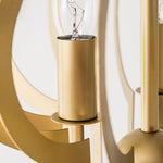 Antique Gold Leaf Lantern Chandelier 12.2"