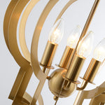 Antique Gold Leaf Lantern Chandelier 12.2"