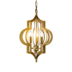 Antique Gold Leaf Lantern Chandelier 12.2"