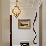 Antique Gold Leaf Lantern Chandelier 12.2"