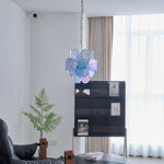 Aqua Blue Glass Murano Chandelier
