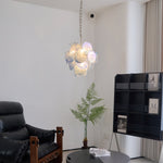 Aqua Blue Glass Murano Chandelier