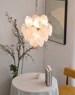 Aqua White Glass Murano Chandelier